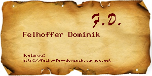 Felhoffer Dominik névjegykártya